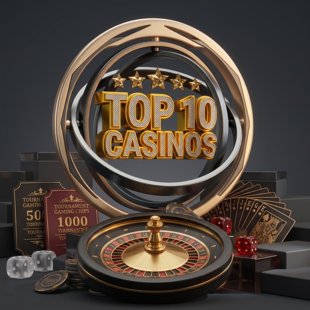 Top 10 casinos — roulette, cards, dice and gaming chips